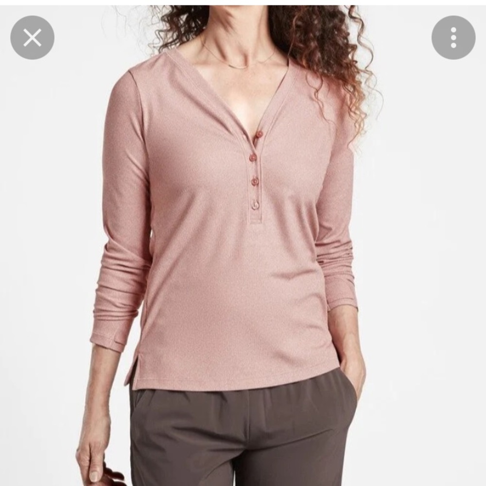 Athleta uptempo ribbed Henley
